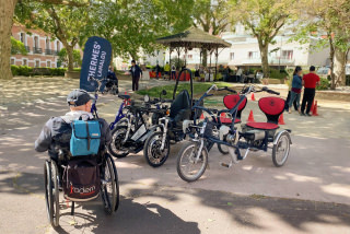 Accessibilité à Lamalou les Bains avec le blogueur Miguel
