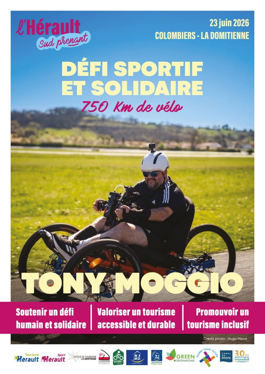 Communiqué de presse du défi sportif et solidaire de Tony Moggio - accueil de Tony Moggio à Colombiers